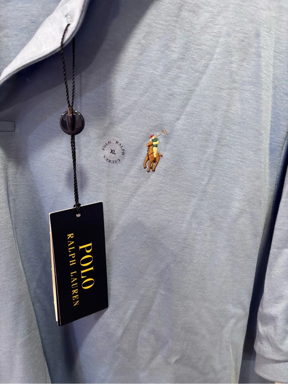 Men’s Ralph Lauren Soft Touch Polo in Sky Blue XL